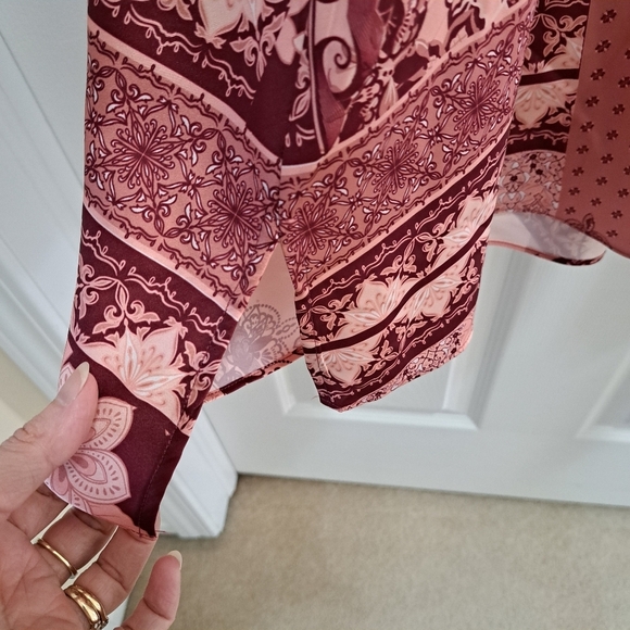 La Vie En Rose Lingerie Satin Slip Dress Pink Size Medium Chemise Nightie - Picture 7 of 12